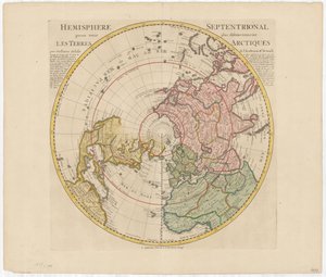 Nördliche Hemisphäre zur besseren Sicht auf die arktischen Gebiete